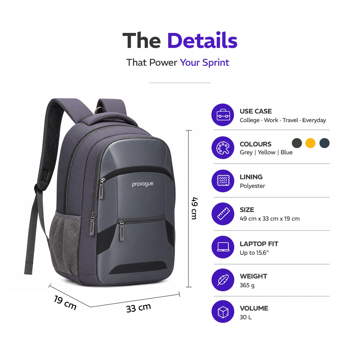Provogue SPRINT 30L Everyday Backpack