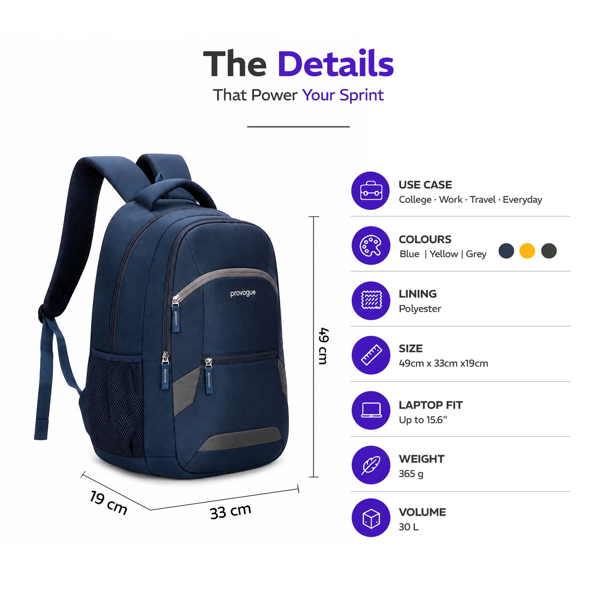 Provogue SPRINT 30L Everyday Backpack