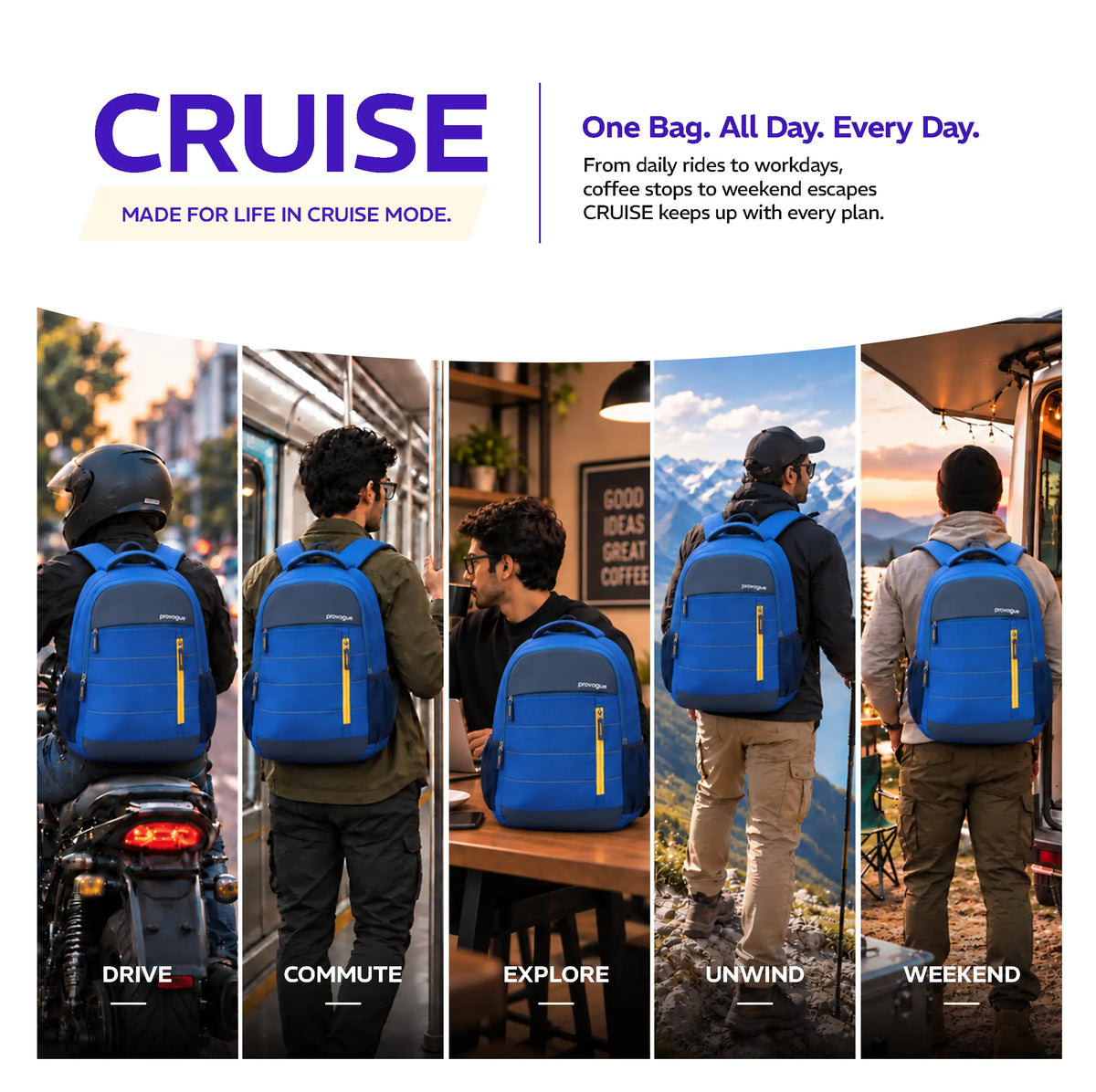 Provogue CRUISE  32L Everyday & Travel Backpack