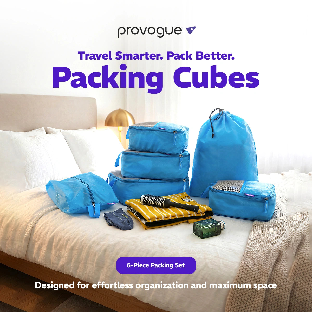 Travel Packing Cubes - Set of 6