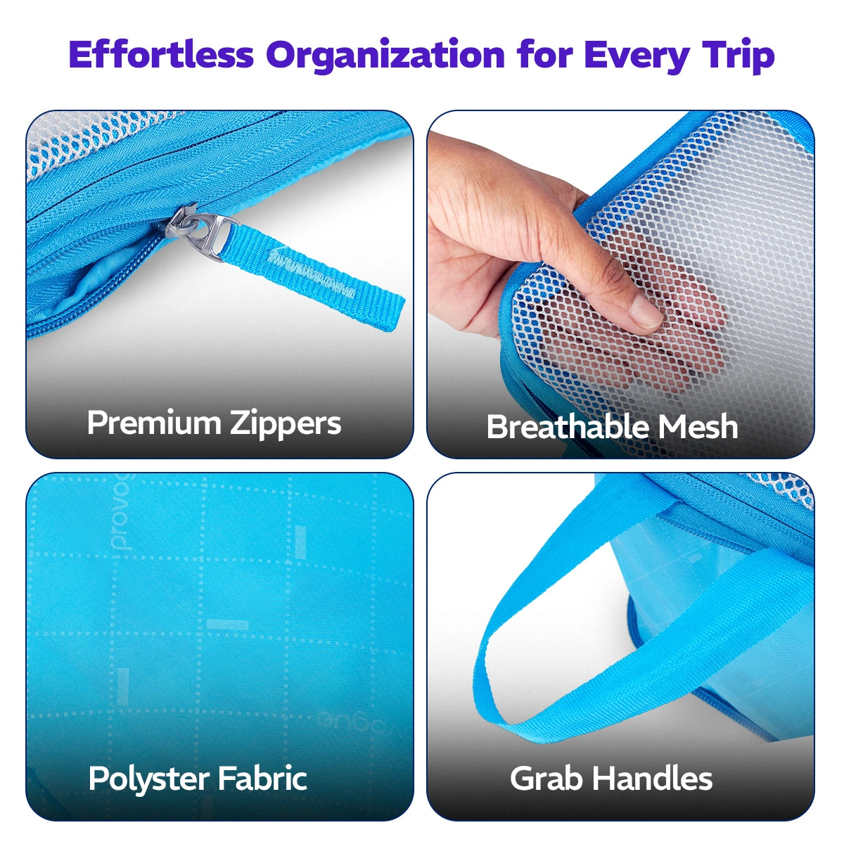 Travel Packing Cubes - Set of 6