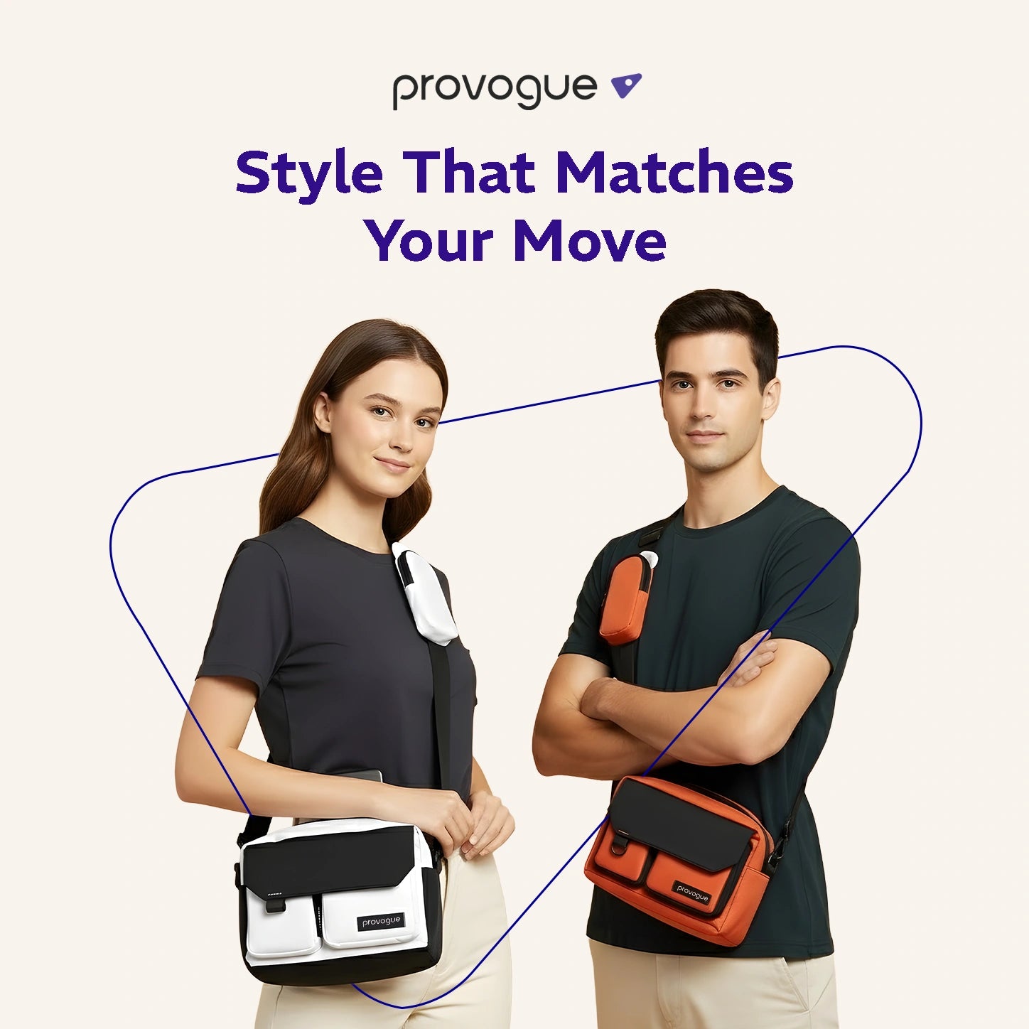 Flux Crossbody Sling Bag Stone White