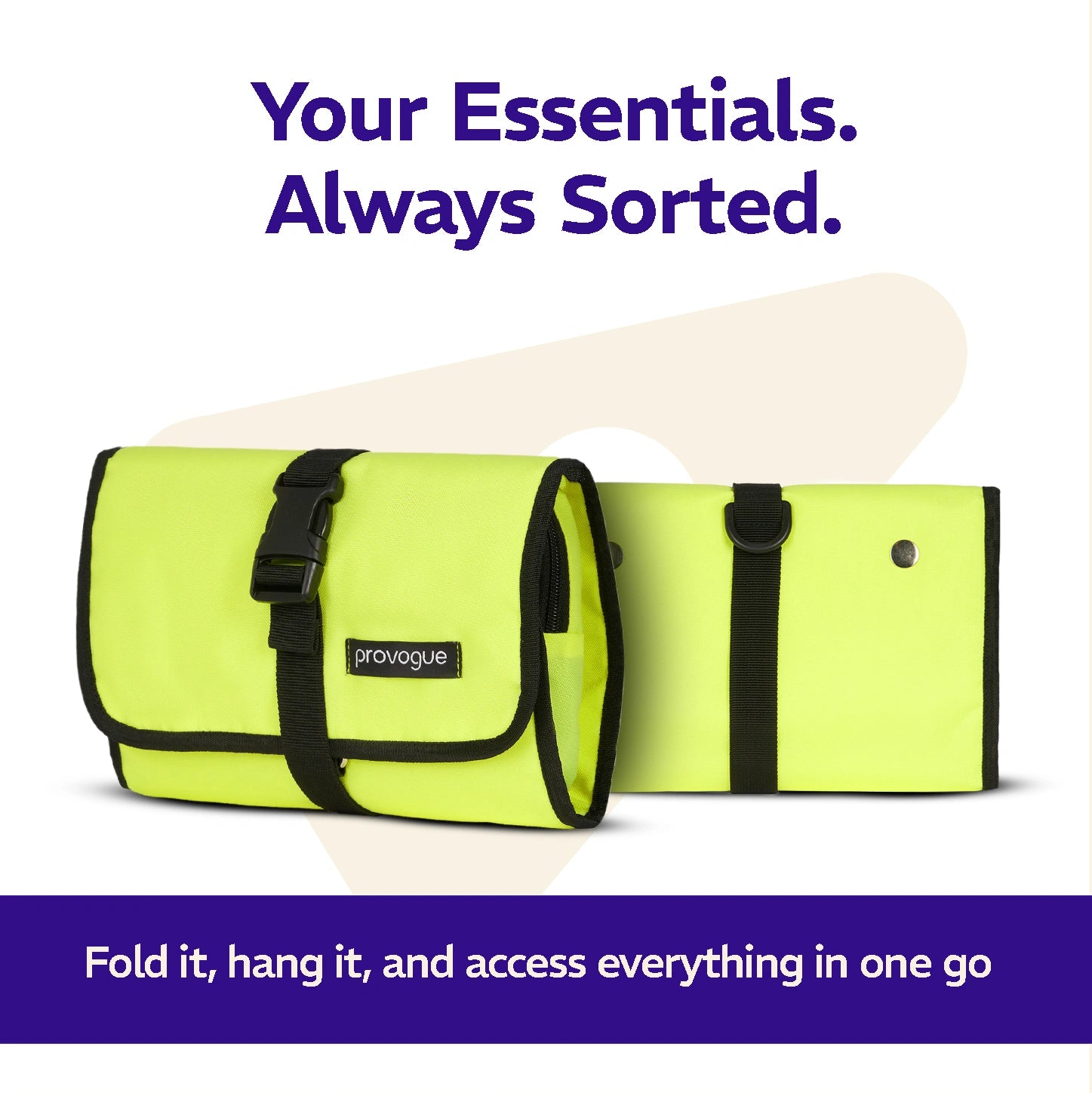 TriFold Toiletry Kit Glow Lime