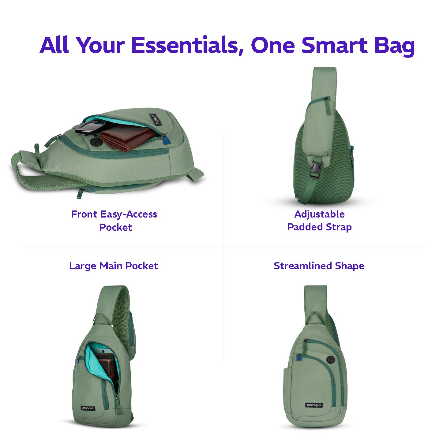 Bolt Crossbody Bag Sage Green