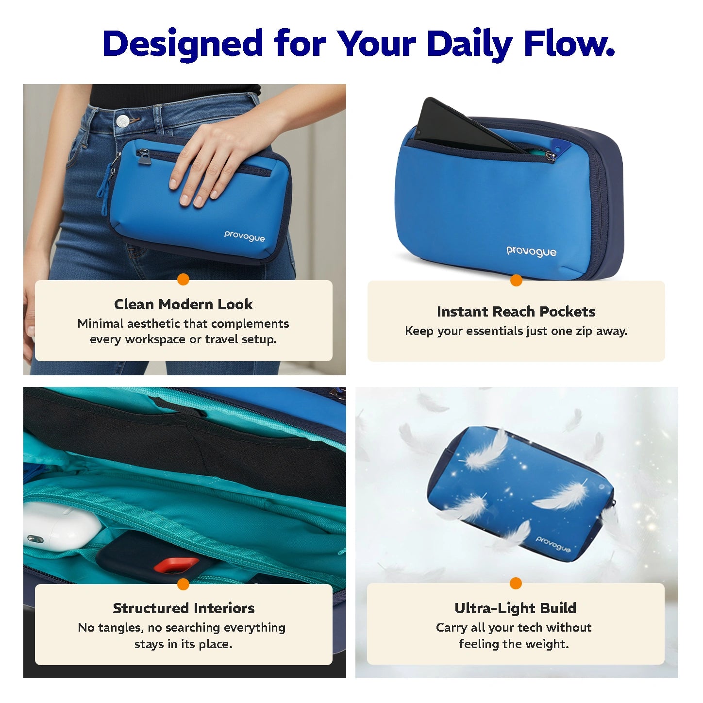 Vault Tech Organiser Pouch  Midnight Blue