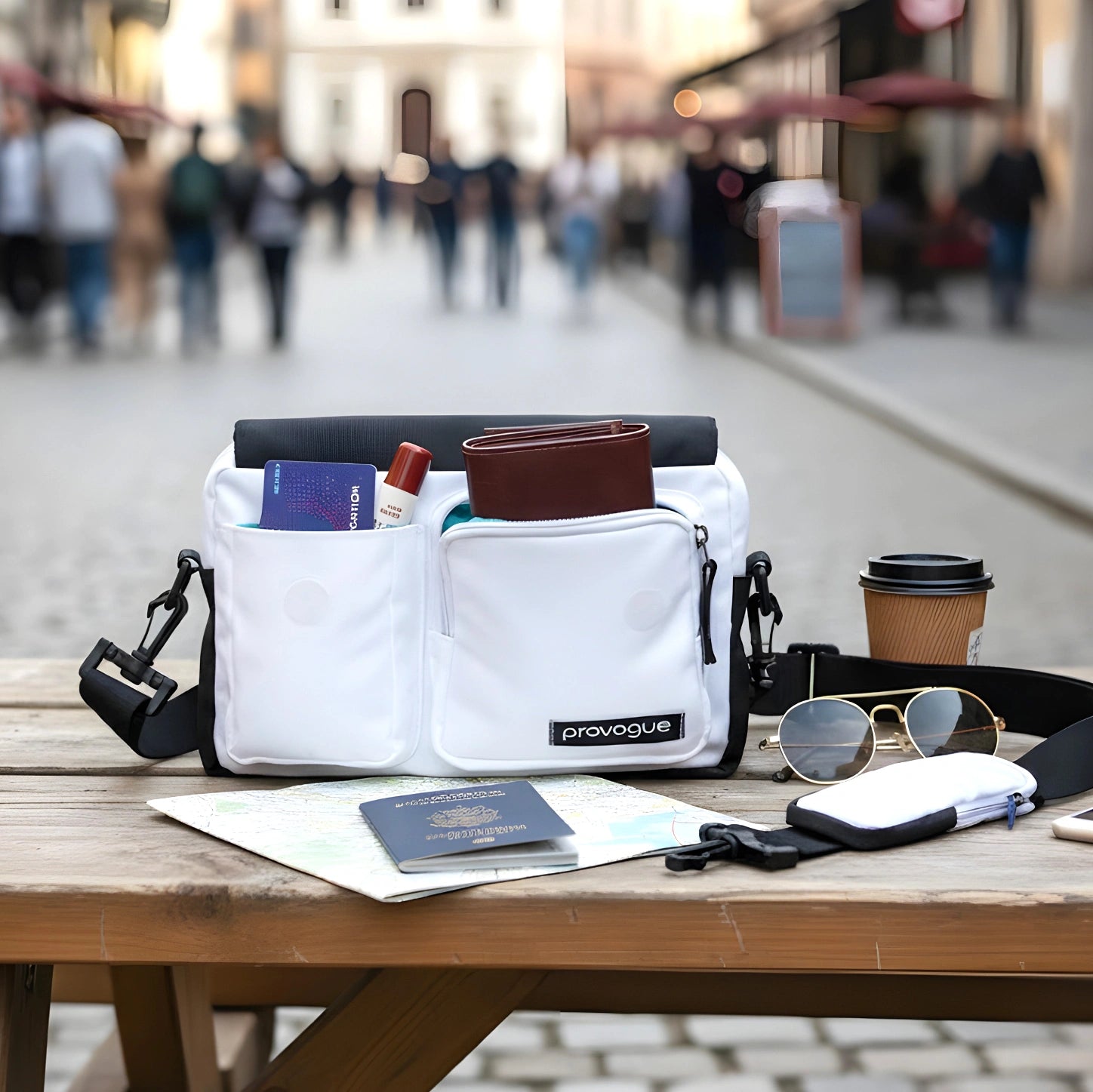 Flux Crossbody Sling Bag Stone White
