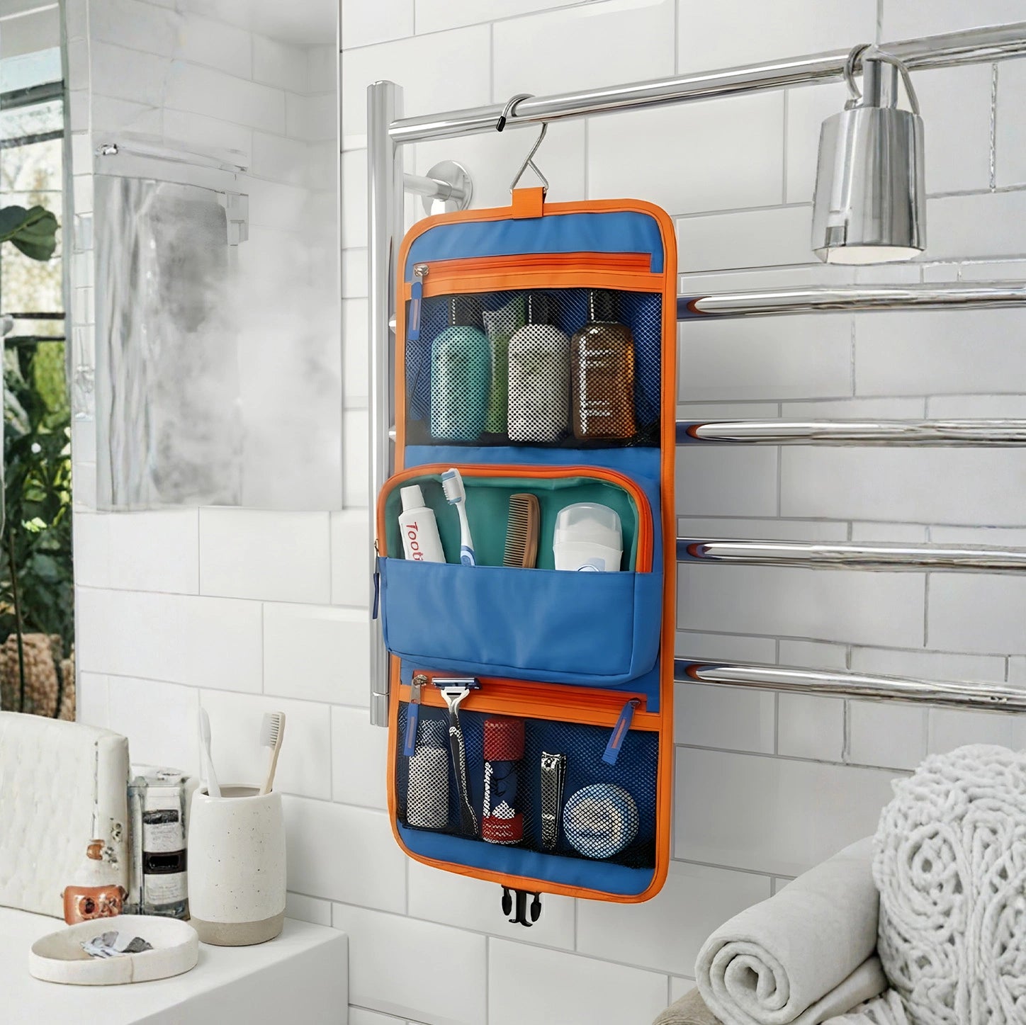 TriFold Toiletry Kit Electric Blue