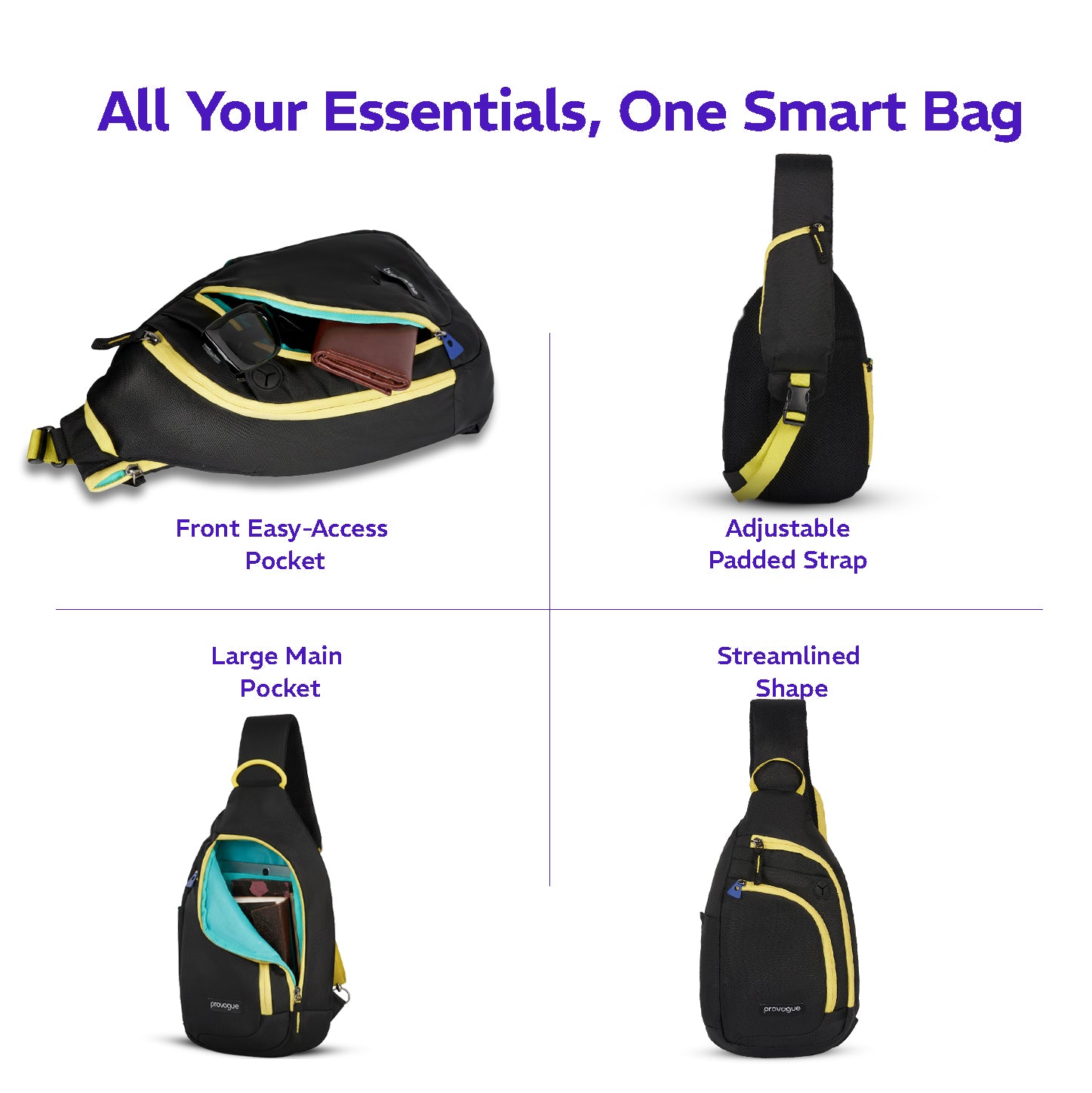 Bolt Crossbody Bag Midnight Black