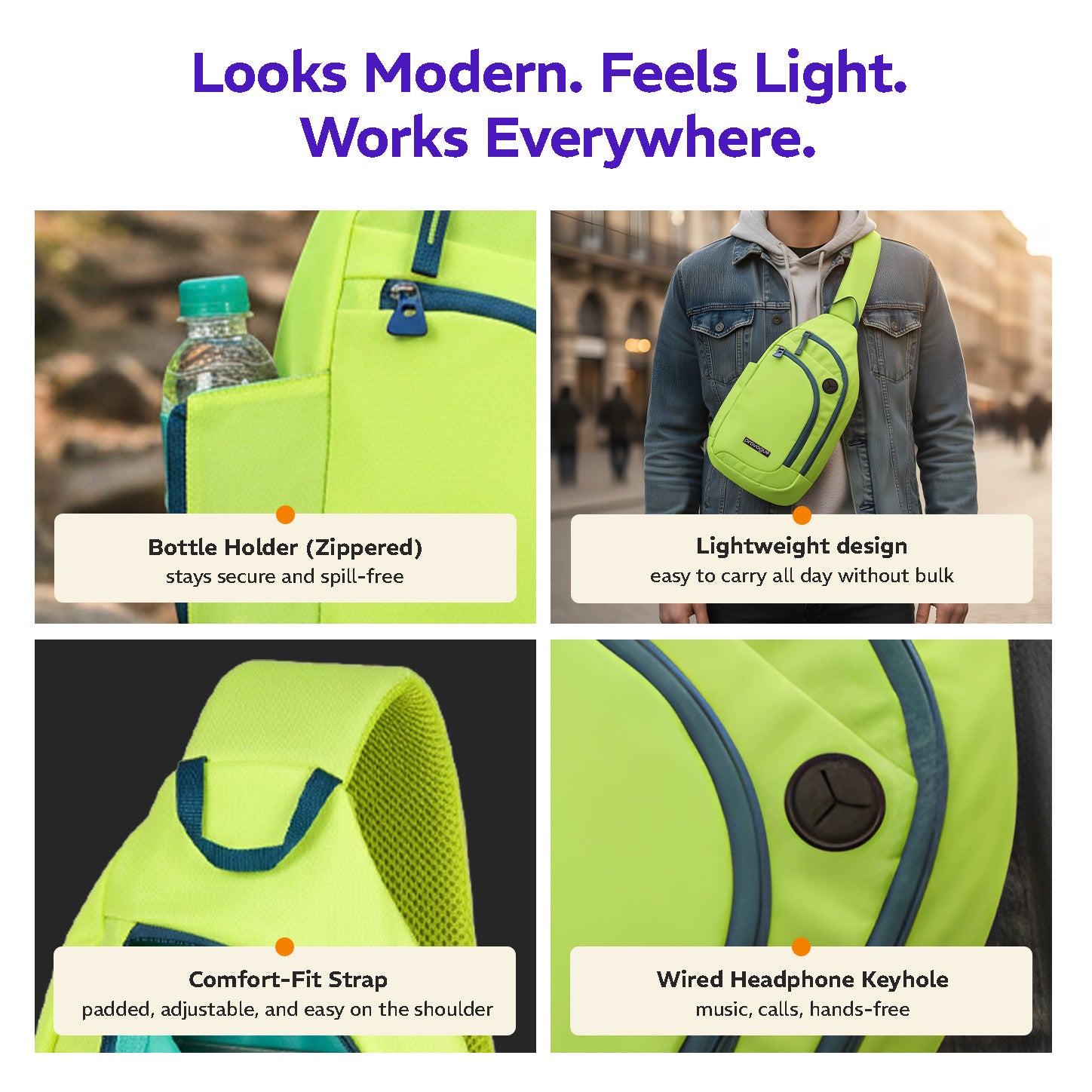 Bolt Crossbody Bag Glow Lime