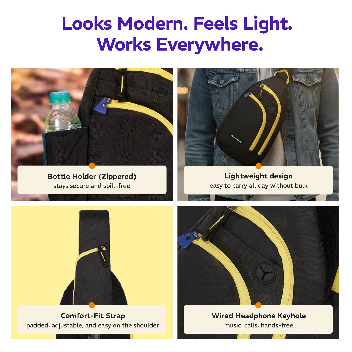 Bolt Crossbody Bag Midnight Black