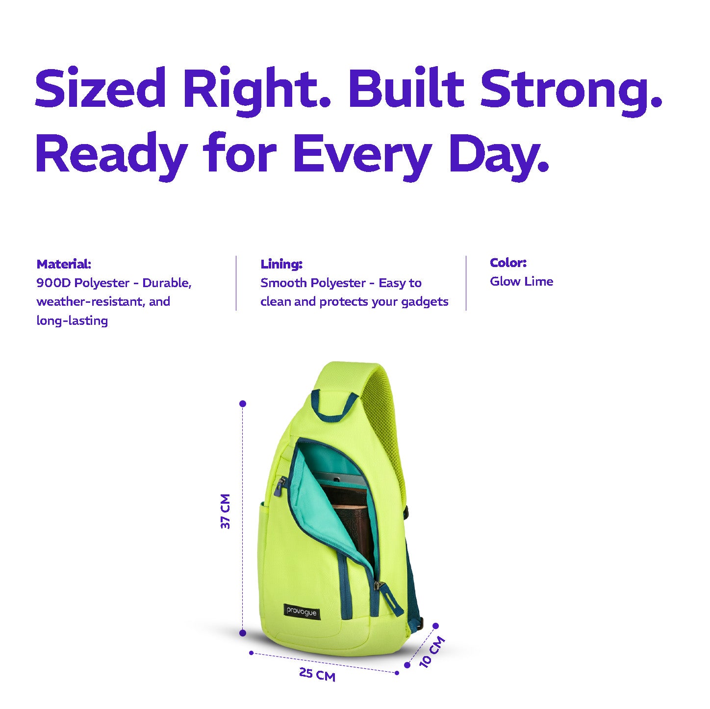 Bolt Crossbody Bag Glow Lime