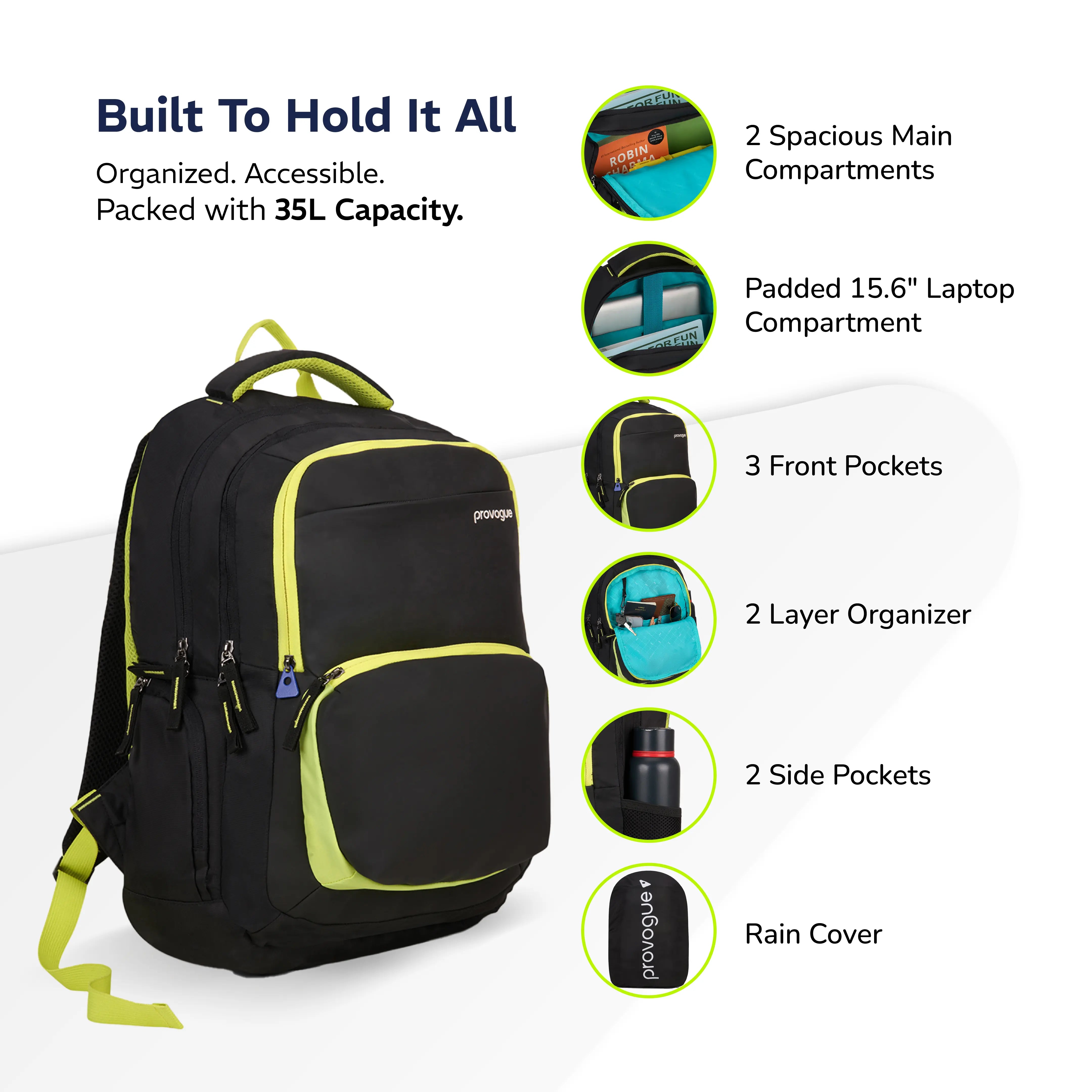 Pacer Smart Laptop Bag 35L
