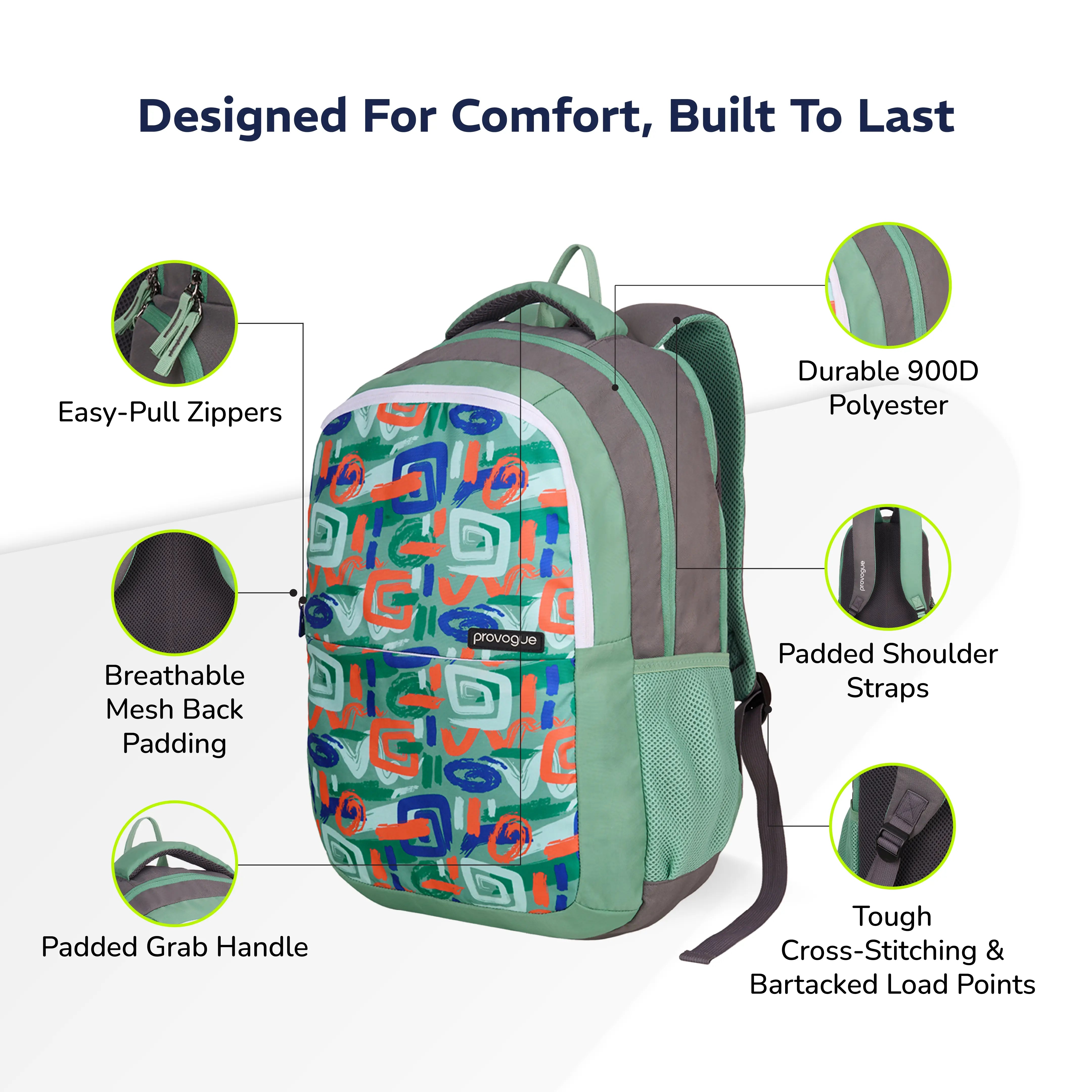 Buy Vortex EasyGo Backpack For School | Provogue