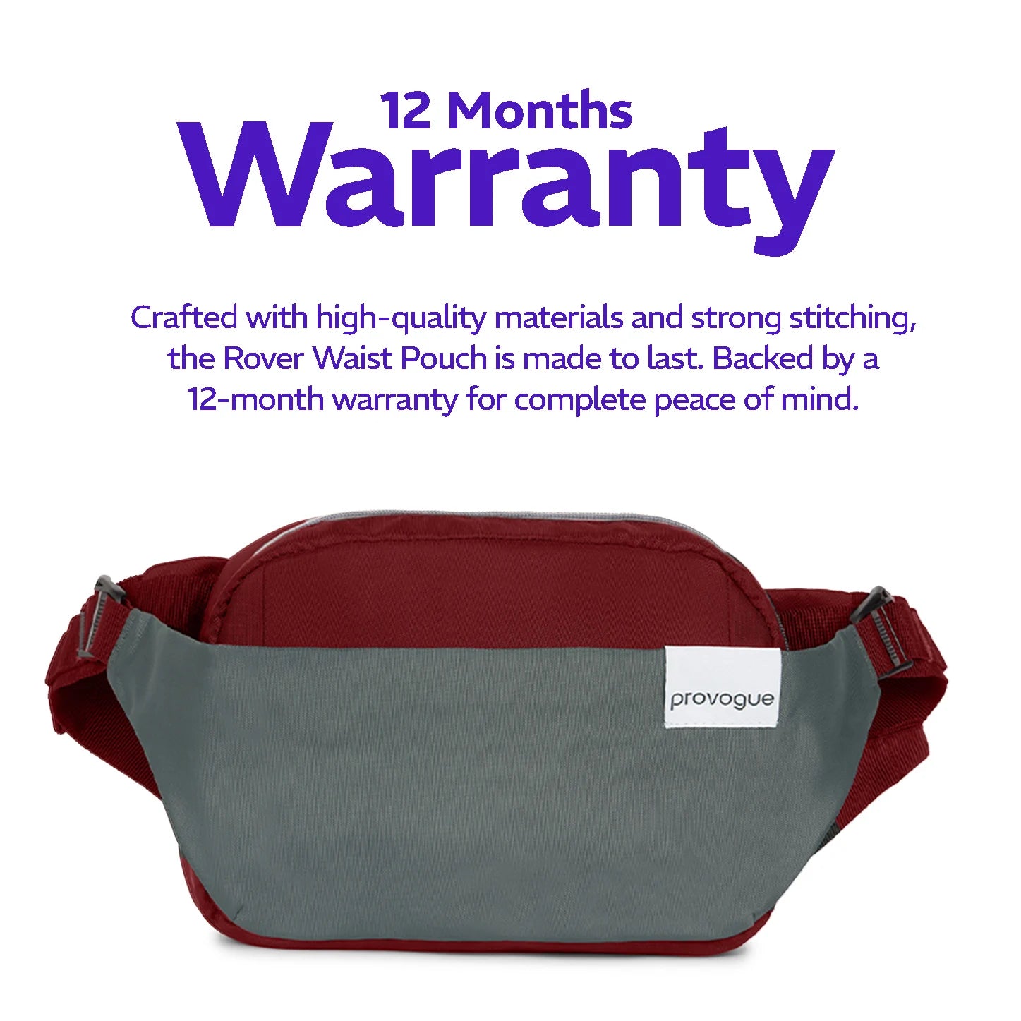 Rover Adjustable Waist Pouch Wine Red