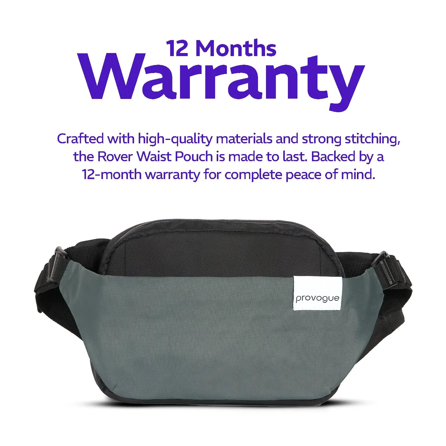 Rover Adjustable Waist Pouch Midnight Black