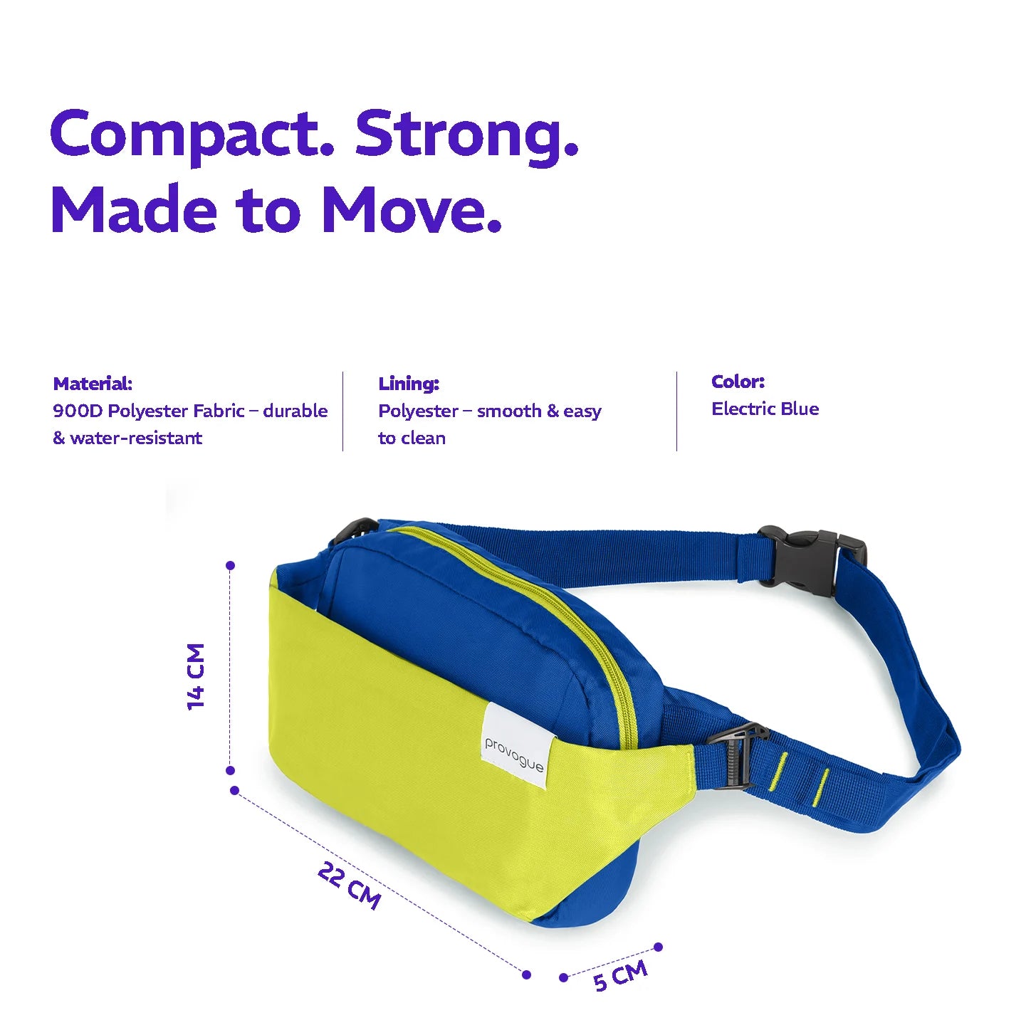 Rover Adjustable Waist Pouch Electric Blue