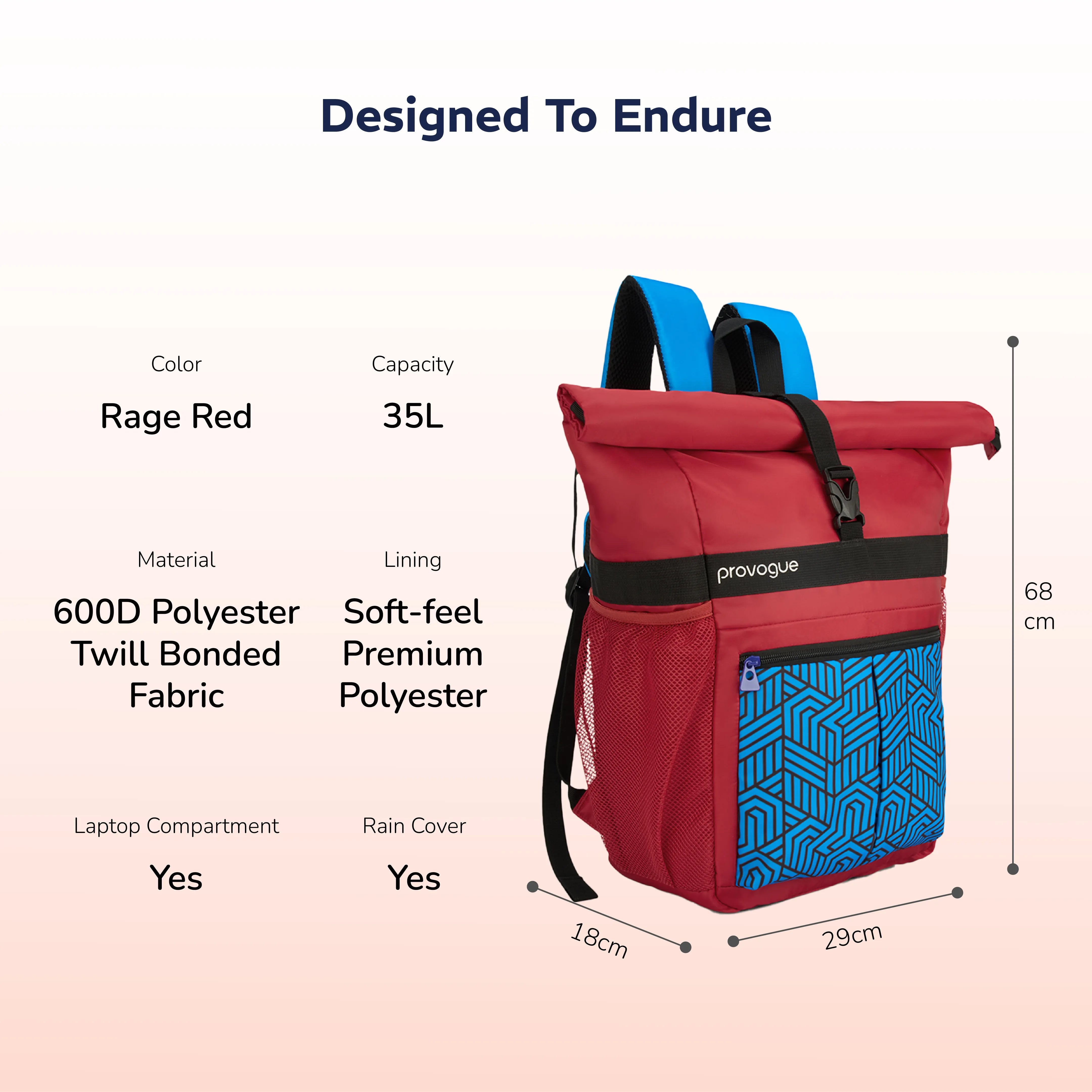 Vaulta 35L Backpack (Rage Red)