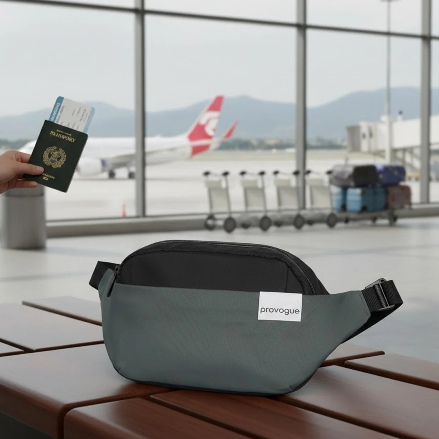 Rover Adjustable Waist Pouch Midnight Black